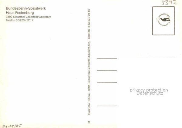 Clausthal-Zellerfeld Bundesbahn Sozialwerk Haus Festenburg – Bild 2
