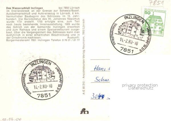 Loerrach Wasserschloss Inzlingen – Bild 2