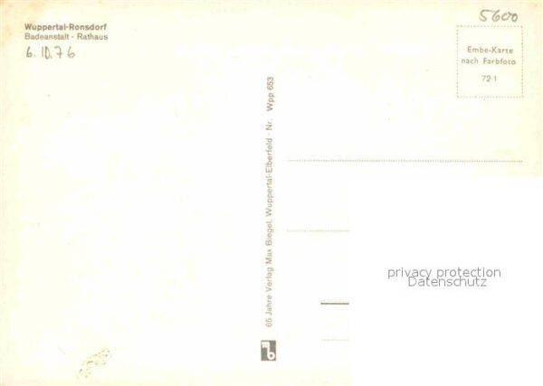 Ronsdorf Badeanstalt Rathaus – Bild 2