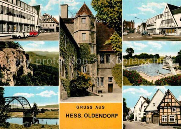 Hessisch Oldendorf Teilansichten Schloss Schwimmbad Brücke