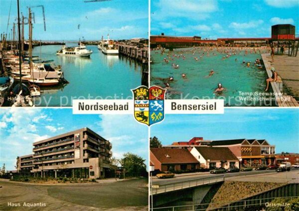 Bensersiel Hafen Wellenschwimmbad Haus Aquatis Ort