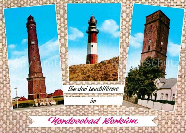 Borkum Neuer Alter und Elektrischer Leuchtturm