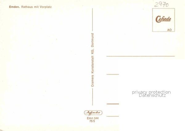 Emden Ostfriesland Rathaus mit Vorplatz – Bild 2