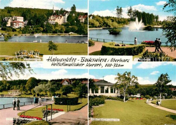 Hahnenklee-Bockswiese Harz Kuranlagen Kurteich Eingang zum Kurpark