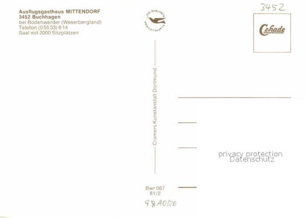 Buchhagen Ausflugsgaststätte Mittendorf – Bild 2