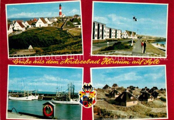 Hoernum Sylt Panorama Leuchtturm Hafen Strandhäuser