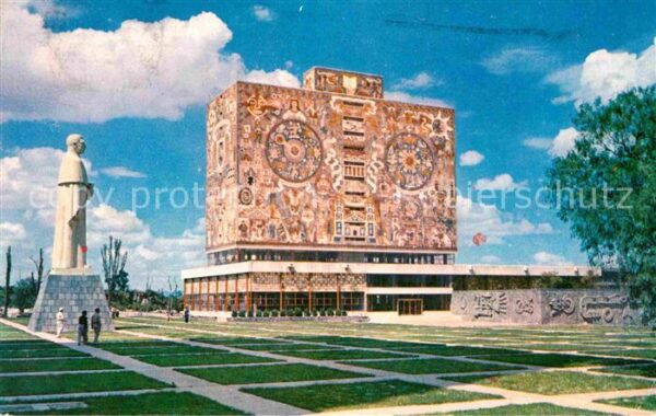 Mexico City Biblioteca Central en la Ciudad Univers
