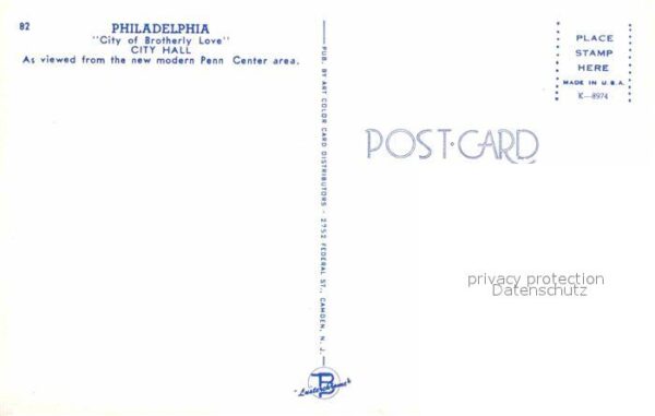 Philadelphia Pennsylvania City of Brotherly Love City Hall – Bild 2