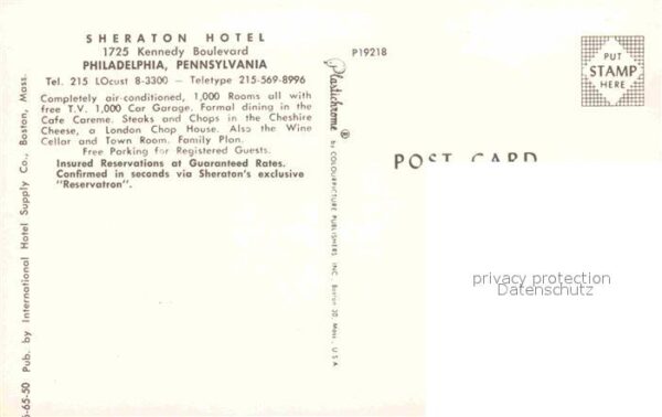 Philadelphia Pennsylvania Sheraton Hotel – Bild 2
