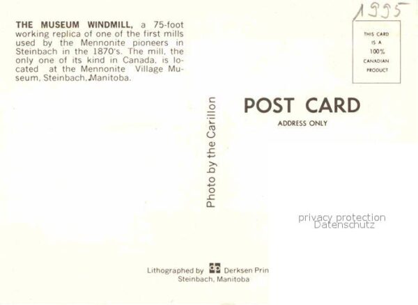 Manitoba The Museum Windmill – Bild 2