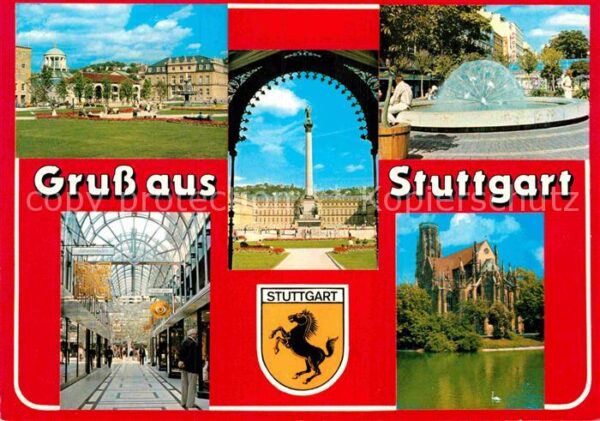 Stuttgart Schlossplatz Calwer Passage Siegessäule