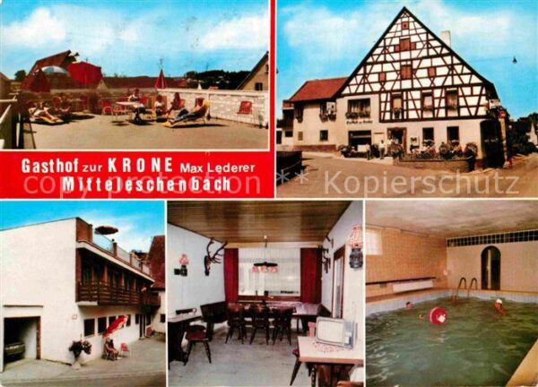 Mitteleschenbach Gasthof zur Krone Terrasse Zimmer Halle