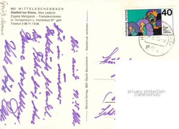 Mitteleschenbach Gasthof zur Krone Terrasse Zimmer Halle – Bild 2