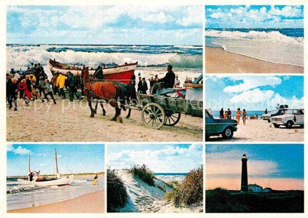 Leuchtturm Wattwagen Dünen Strandpartien Nordsee V