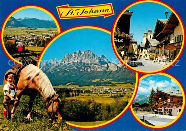 St Johann Tirol Panorama mit Wildem Kaiser Ortsmotive