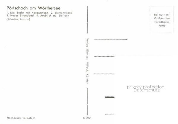 Poertschach Woerthersee Bucht mit Karawanken Blumenstrand Stran – Bild 2
