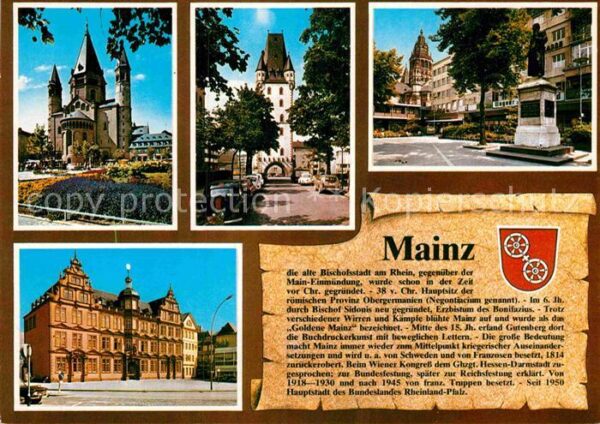 Mainz Rhein Kirche Stadttor Denkmal Rathaus