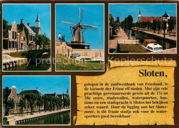 Sloten Sleat Teilansichten Mühle Kanäle