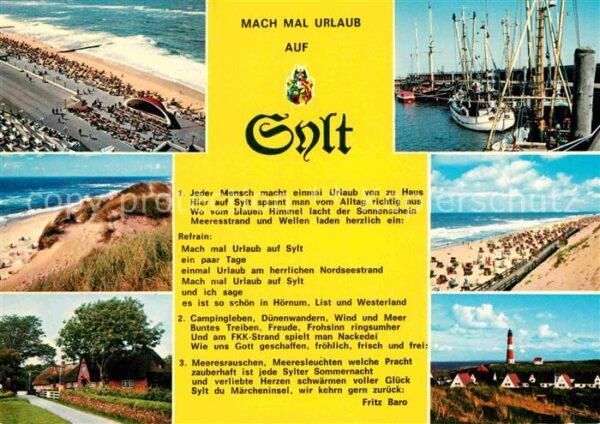 Sylt Promenade Hafen Dünen Strand Leuchtturm