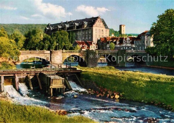 Hann. Muenden Alte Werrabrücke und Welfenschloss