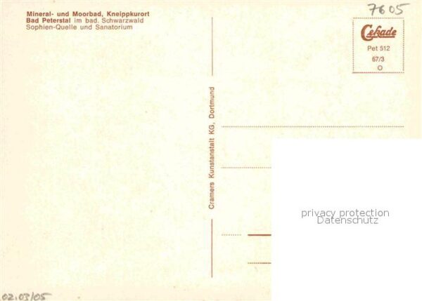 Bad Peterstal-Griesbach Sophienquelle und Sanatorium – Bild 2