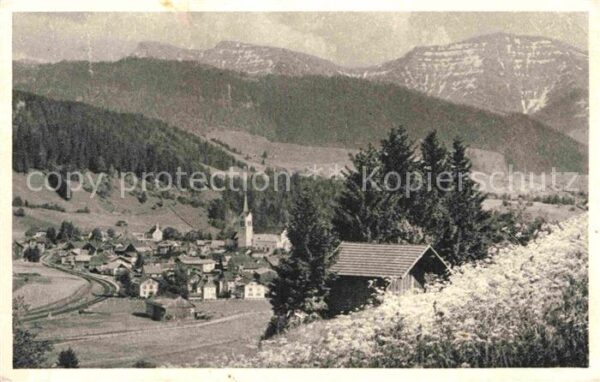 Oberstaufen mit Hochgrat und Rindalphorn