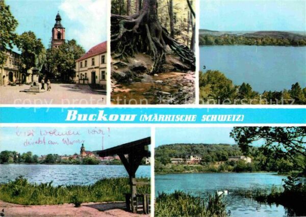 Buckow Maerkische Schweiz Partien am See Wald Kirchenpartie