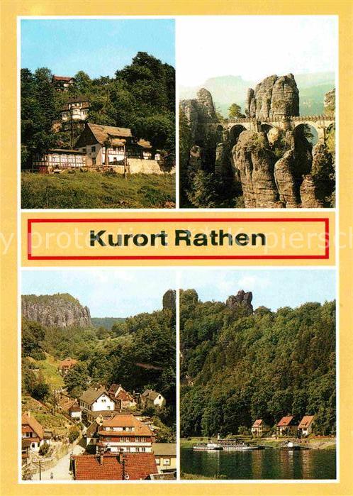 Rathen Saechsische Schweiz Krottesteig Basteibrücke Mönch