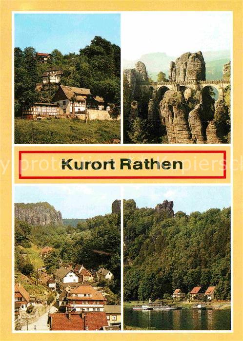 Rathen Saechsische Schweiz Kottesteig Basteibrücke Mönch