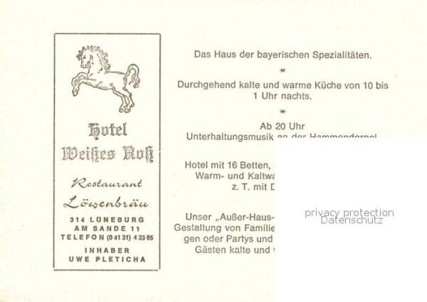 Lueneburg Restaurant Löwenbräu Hotel Weißes Roß – Bild 2