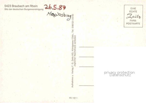 Braubach Rhein Sitz der deutschen Burgenvereinigung Ri – Bild 2