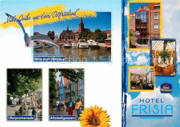 Leer Ostfriesland Rathaus Hotel Frisia Uferpromenade Alts