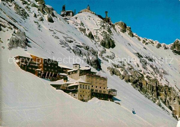 Zugspitze Hotel Schneefernerhaus mit Zugspitzgipf