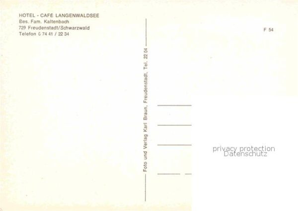 Freudenstadt Hotel Cafe Langenwaldsee – Bild 2