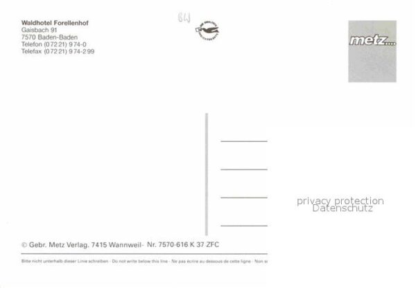 Baden-Baden Waldhotel Forellenhof Fliegeraufnahme – Bild 2