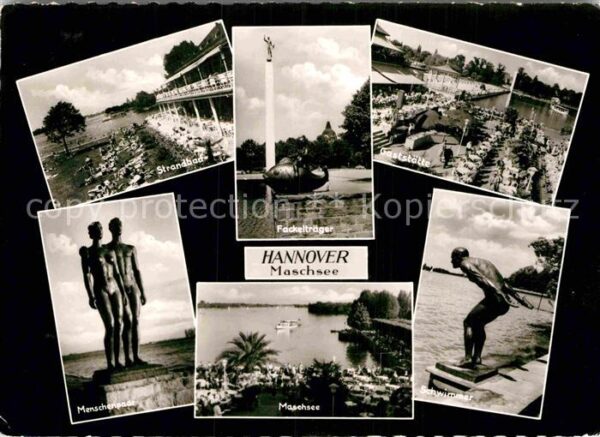 Hannover Maschsee Skulpturen Schwimmer und Paar