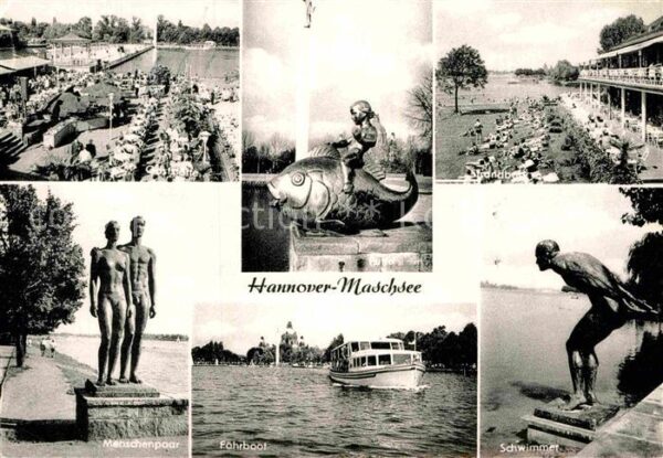 Hannover Skulpturen Schwimmer Paar Strand