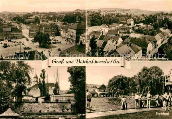 Bischofswerda Markt Rathaus Butterberg Mühlteich Stad