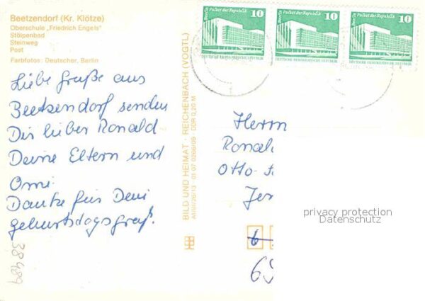 Beetzendorf Stölpenbad Steinweg Post Oberschule-Fri – Bild 2