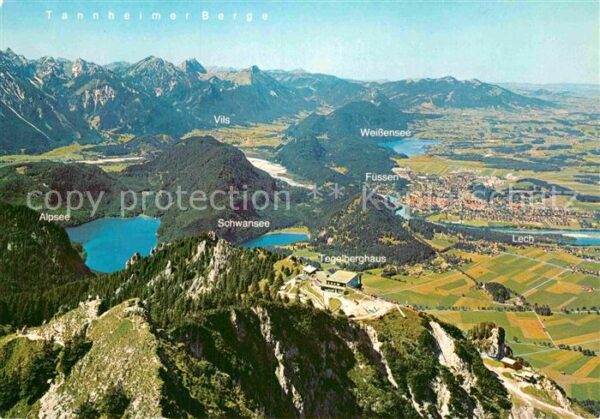 Tegelberg Fliegeraufnahme Schwangau Schlösser Ber