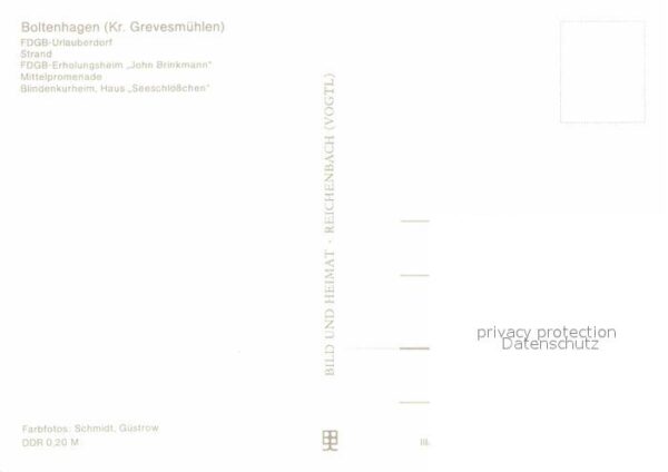 Boltenhagen Ostseebad Strand Erholungsheim John Brinkmann Mit – Bild 2