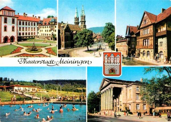 Meiningen Thueringen Schloß Schwimmbad Theater Henneberger H