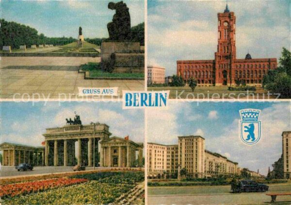 Berlin Rotes Rathaus Brandenburger-Tor