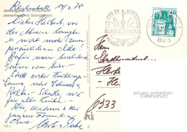 Jenner Berchtesgaden Jennerhaus Jennergipfel mit Watzmann – Bild 2