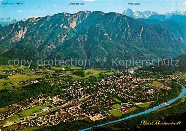 Bad Reichenhall Fliegeraufnahme mit Hochkönig Lattengeb