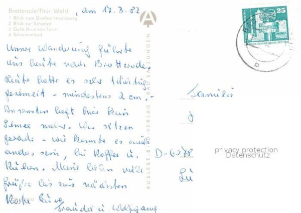 Brotterode Grosser Inselsberg Schanze Gelb-Brunnen – Bild 2