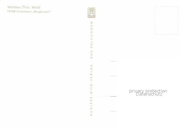 Waldau Thueringen FDGB-Ferienheim Bergkristall – Bild 2