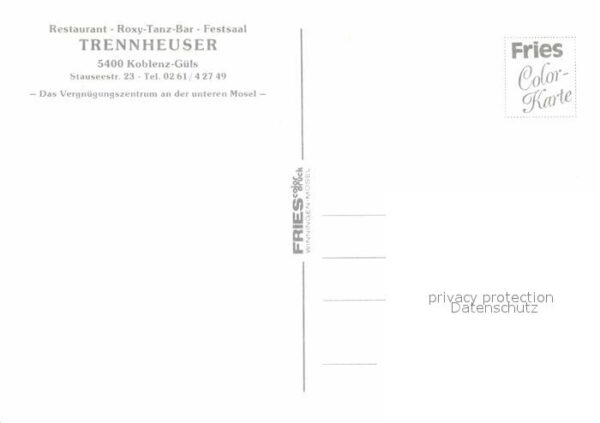 Guels Koblenz Restaurant Roxy-Tanz-Bar Festsaal Trenn – Bild 2