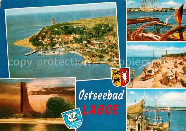 Laboe Ostseebad Fliegeraufnahme Strand Ehrenm