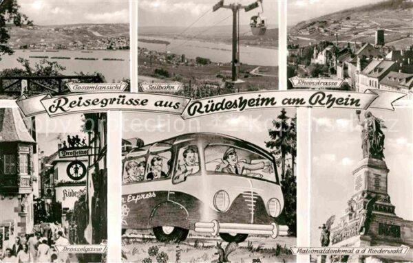 Ruedesheim Rhein Panorama Seilbahn Rheinstrase Drosselga